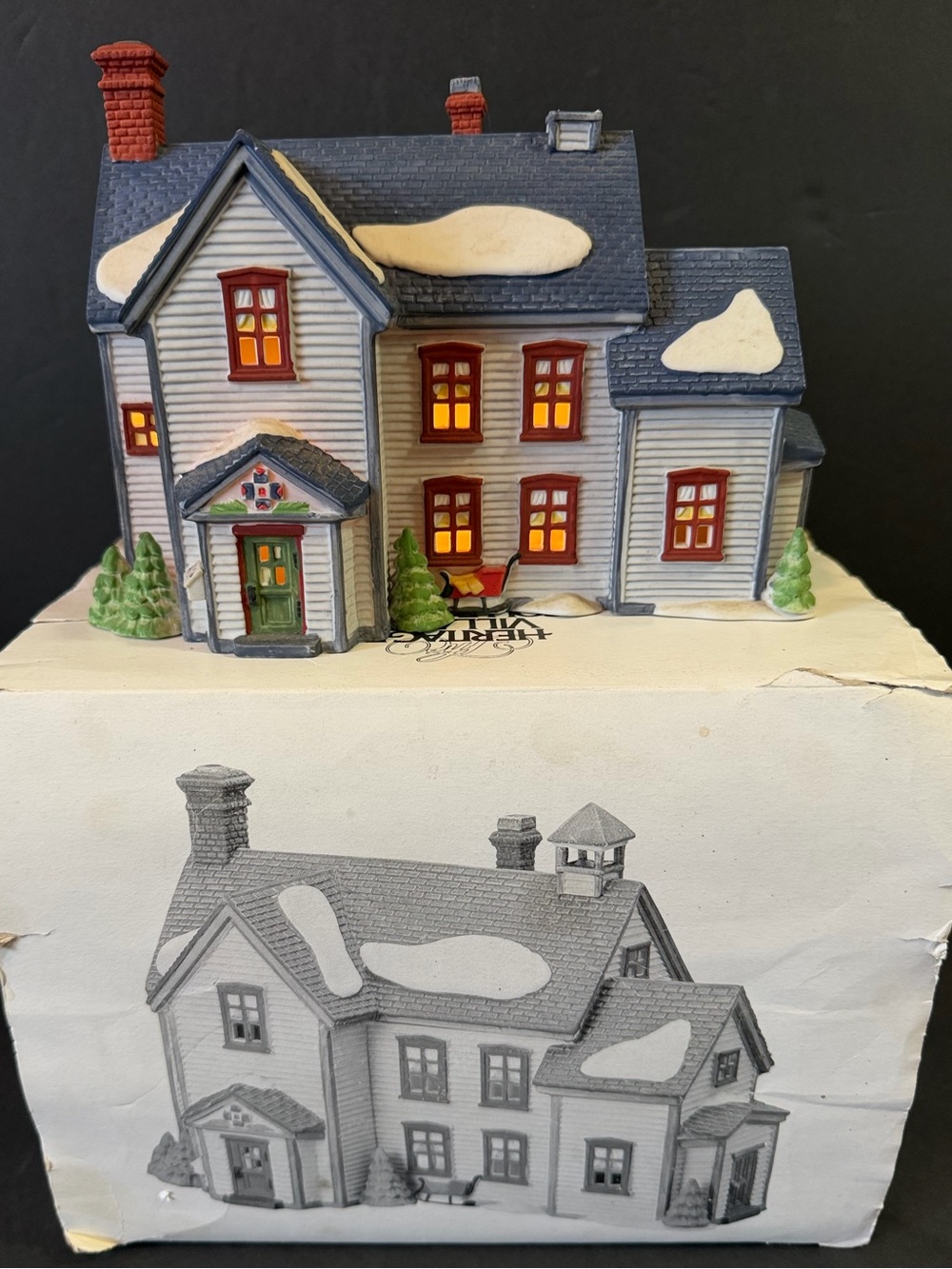 Dept. 56 1993 Pennsylvania Dutch Farmhouse New England Village TESTED WORKING